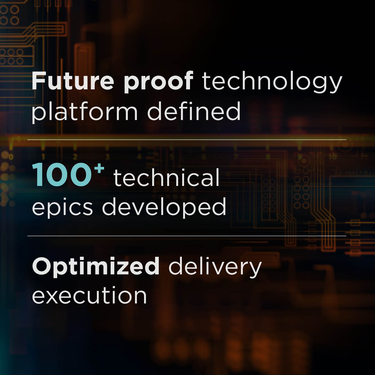 Highlights key insights of the ‘Optimized delivery on future-proof platform’ success story