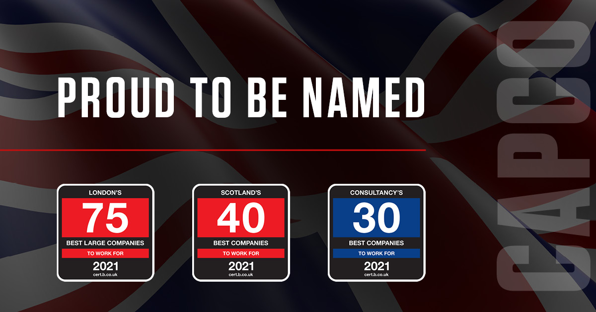 Capco Recognized in '2021 UK Best Companies To Work For' Survey