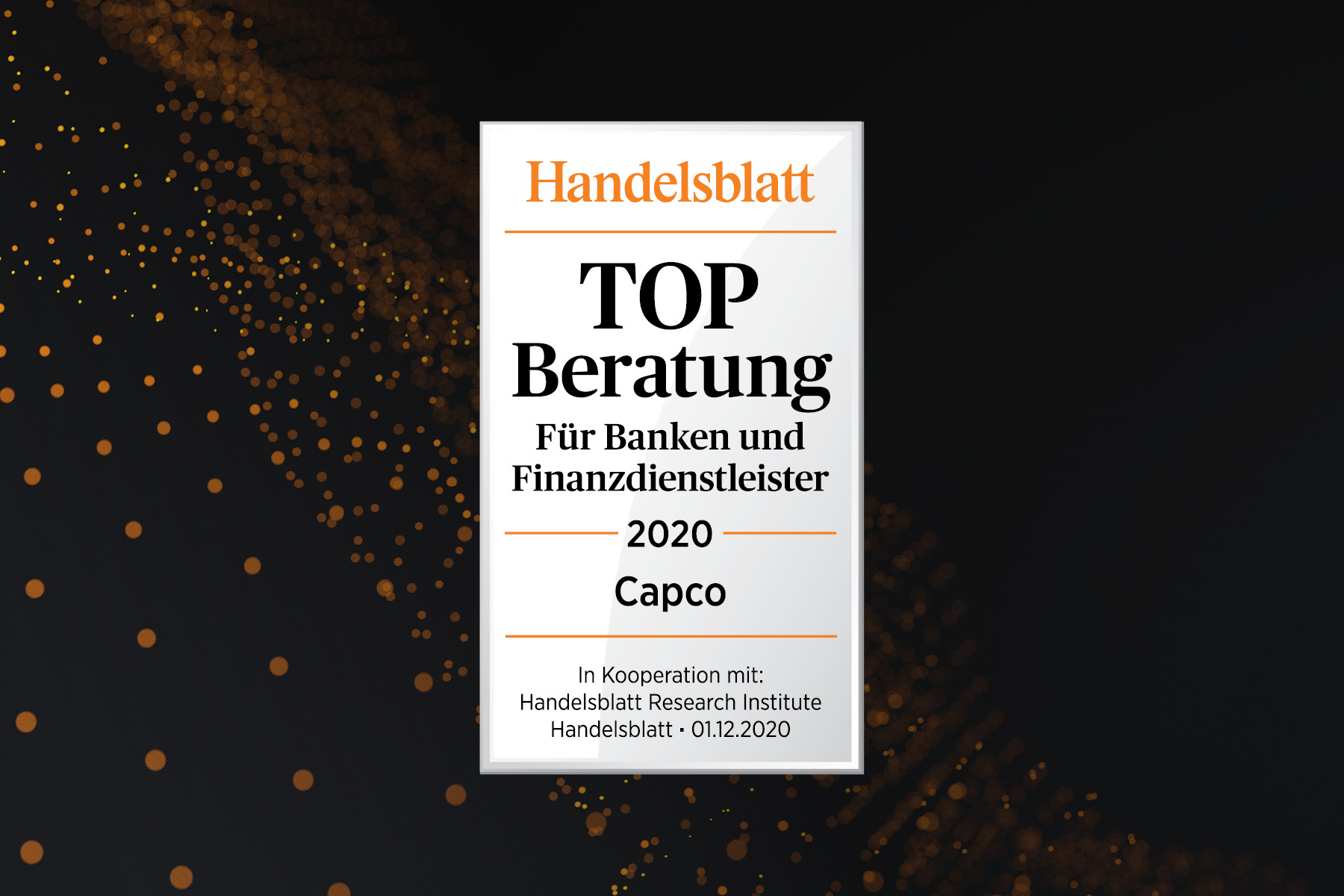 Capco DE Handelsblatt Award Meme